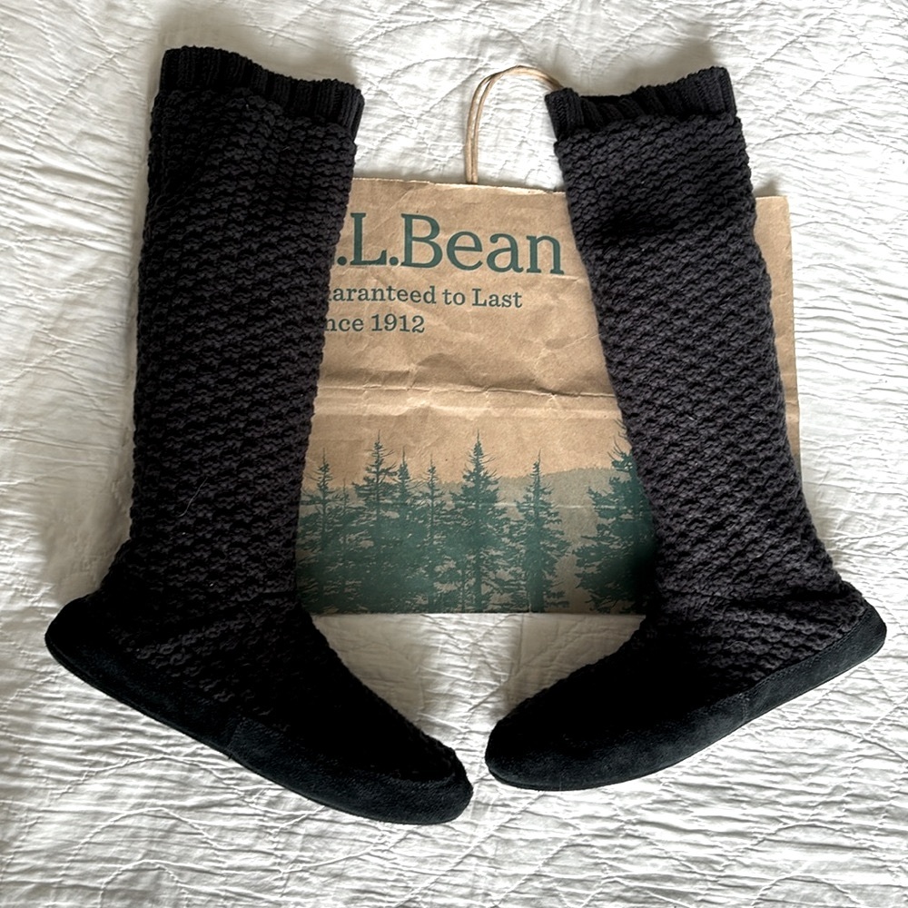 LL Bean Slipper Socks Mocs - Picture 9 of 12